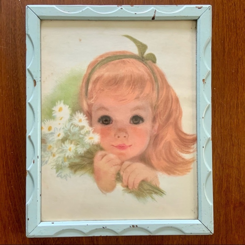 Vintage 1950’s Framed Frances Hook Little Northern Girl Print